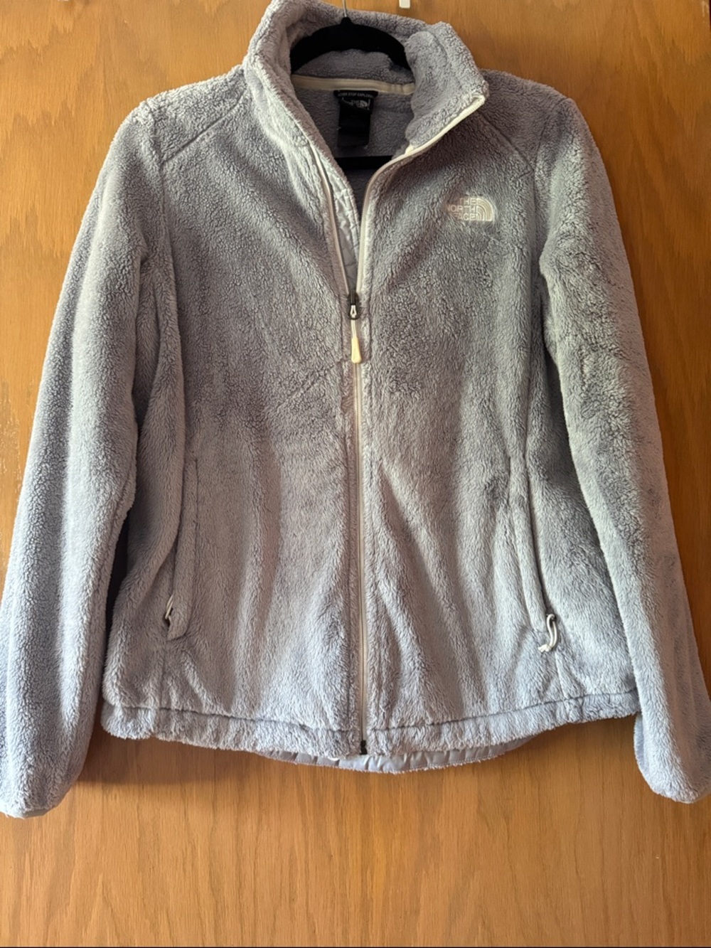 The North Face Light Gray Plush Fleece Jacket
